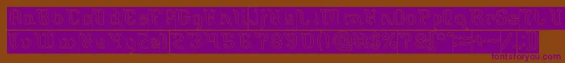 Miracle Hollow Inverse Font – Purple Fonts on Brown Background