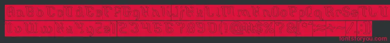 Miracle Hollow Inverse Font – Red Fonts on Black Background