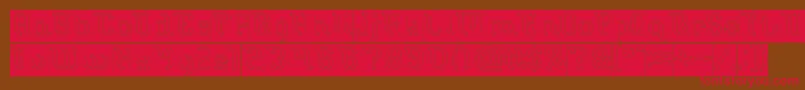 Miracle Hollow Inverse Font – Red Fonts on Brown Background
