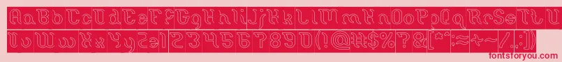 Miracle Hollow Inverse-Schriftart – Rote Schriften auf rosa Hintergrund