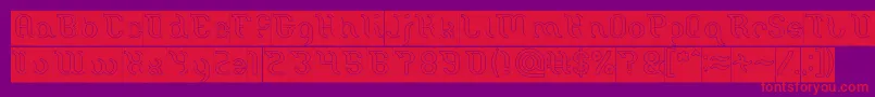 Miracle Hollow Inverse Font – Red Fonts on Purple Background