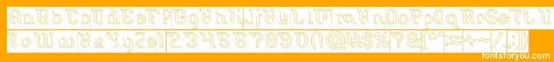 Miracle Hollow Inverse Font – White Fonts on Orange Background