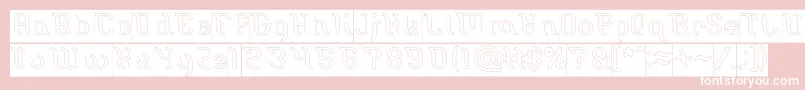 Miracle Hollow Inverse-Schriftart – Weiße Schriften auf rosa Hintergrund