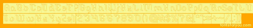Miracle Hollow Inverse Font – Yellow Fonts on Orange Background