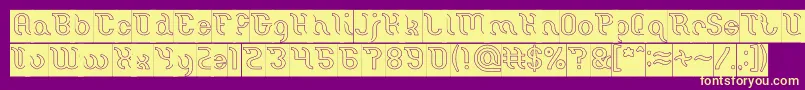 Miracle Hollow Inverse Font – Yellow Fonts on Purple Background