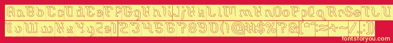 Miracle Hollow Inverse Font – Yellow Fonts on Red Background