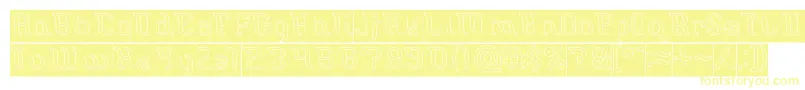 Miracle Hollow Inverse Font – Yellow Fonts on White Background