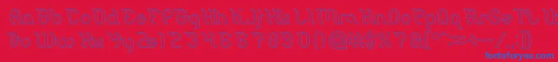 Miracle Hollow Font – Blue Fonts on Red Background