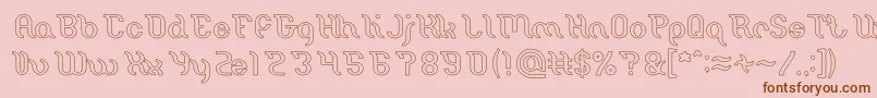 Miracle Hollow Font – Brown Fonts on Pink Background