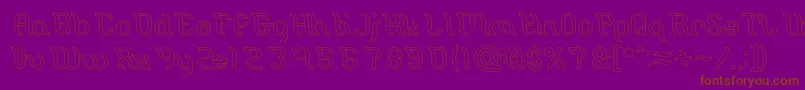 Miracle Hollow Font – Brown Fonts on Purple Background