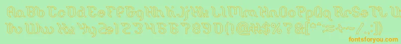 Miracle Hollow Font – Orange Fonts on Green Background