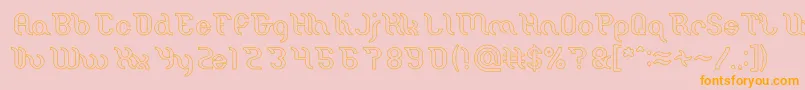 Miracle Hollow-Schriftart – Orangefarbene Schriften auf rosa Hintergrund