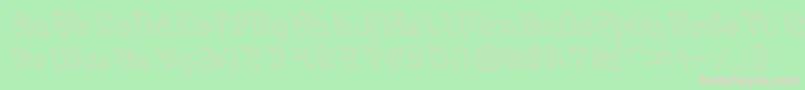 Miracle Hollow Font – Pink Fonts on Green Background