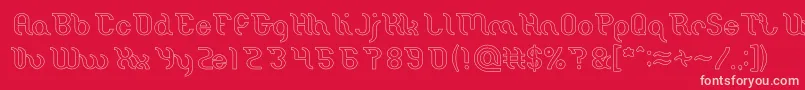 Miracle Hollow Font – Pink Fonts on Red Background