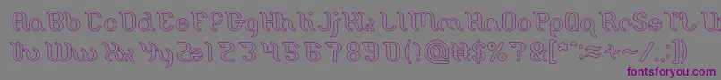 Miracle Hollow Font – Purple Fonts on Gray Background