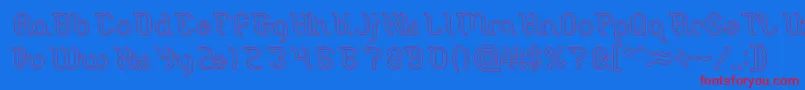 Miracle Hollow Font – Red Fonts on Blue Background