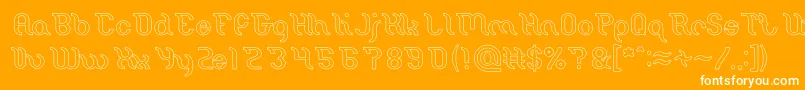 Miracle Hollow Font – White Fonts on Orange Background