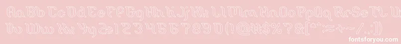 Miracle Hollow Font – White Fonts on Pink Background