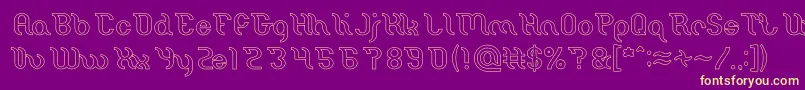 Miracle Hollow Font – Yellow Fonts on Purple Background