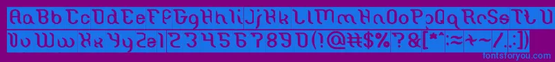 フォントMiracle Inverse – 紫色の背景に青い文字