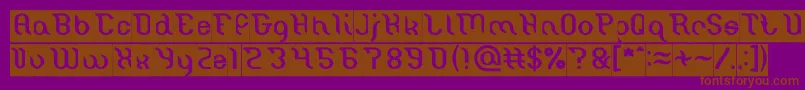 Miracle Inverse Font – Brown Fonts on Purple Background