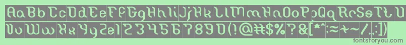 Miracle Inverse Font – Gray Fonts on Green Background