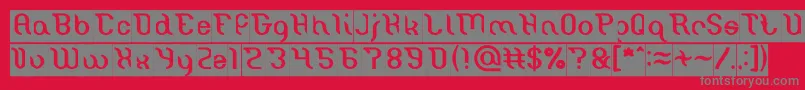 フォントMiracle Inverse – 赤い背景に灰色の文字