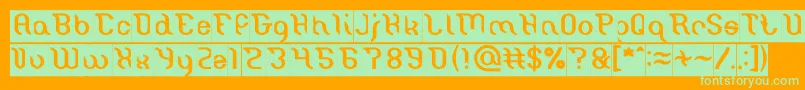 Miracle Inverse Font – Green Fonts on Orange Background
