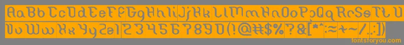 Miracle Inverse Font – Orange Fonts on Gray Background
