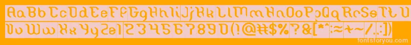 Miracle Inverse Font – Pink Fonts on Orange Background
