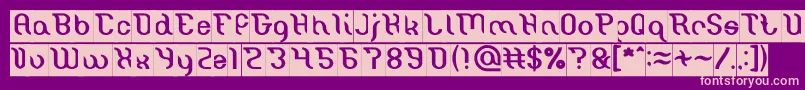 Miracle Inverse Font – Pink Fonts on Purple Background