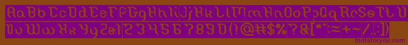 Miracle Inverse Font – Purple Fonts on Brown Background