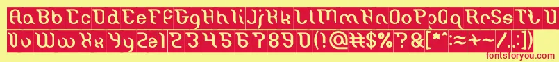 Miracle Inverse Font – Red Fonts on Yellow Background