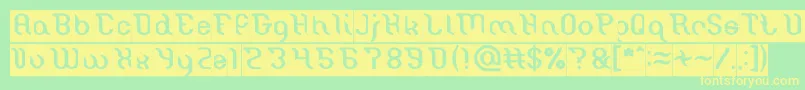 Miracle Inverse Font – Yellow Fonts on Green Background