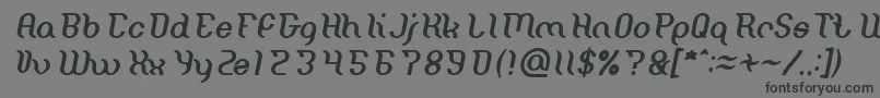 フォントMiracle Italic – 黒い文字の灰色の背景