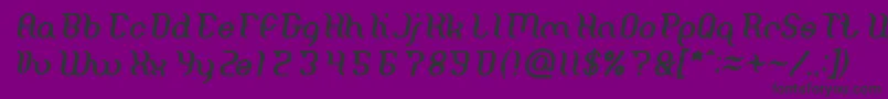 Miracle Italic Font – Black Fonts on Purple Background