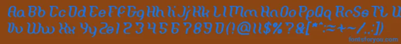 Lisätietoja Miracle Italic-fontista Miracle Italic-fontti – siniset fontit ruskealla taustalla