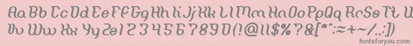 Miracle Italic-Schriftart – Graue Schriften auf rosa Hintergrund