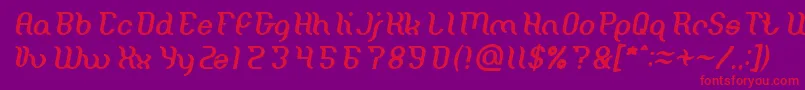 Lisätietoja Miracle Italic-fontista Miracle Italic-fontti – punaiset fontit violetilla taustalla