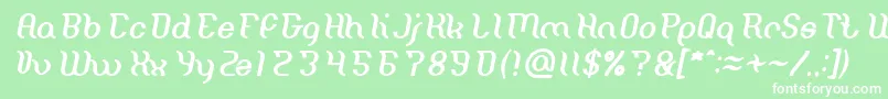 Шрифт Miracle Italic – белые шрифты на зелёном фоне