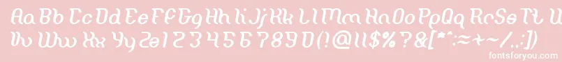 Miracle Italic Font – White Fonts on Pink Background