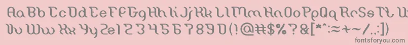 フォントMiracle Light – ピンクの背景に灰色の文字