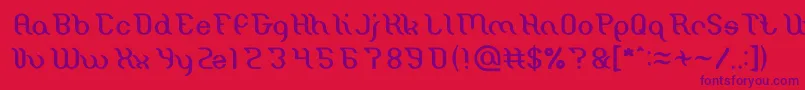 Miracle Light Font – Purple Fonts on Red Background