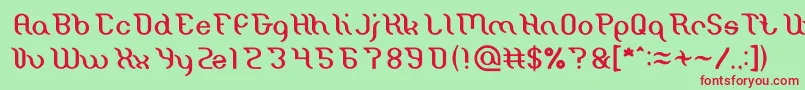 Miracle Light Font – Red Fonts on Green Background