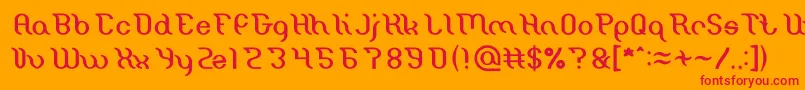 Miracle Light Font – Red Fonts on Orange Background