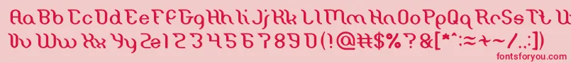 Miracle Light Font – Red Fonts on Pink Background