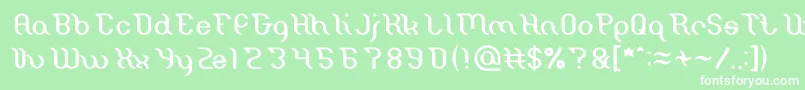 フォントMiracle Light – 緑の背景に白い文字