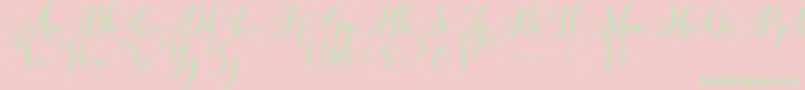 Miracle Script Free Font – Green Fonts on Pink Background