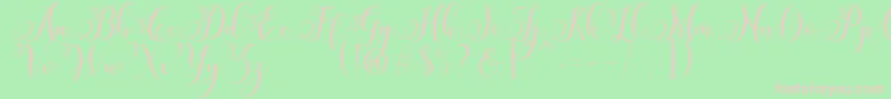 Miracle Script Free Font – Pink Fonts on Green Background