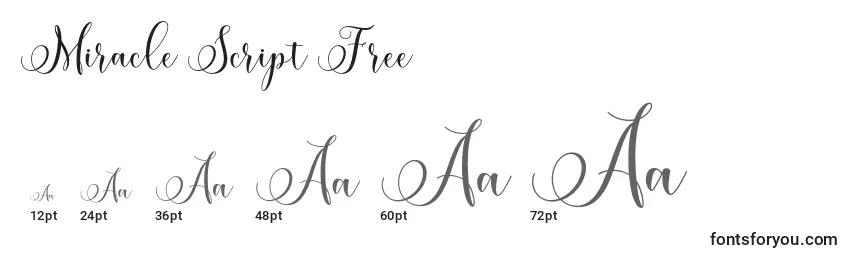 Miracle Script Free Font Sizes